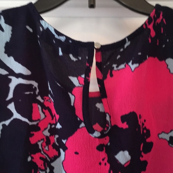 Pretty Side Tie Floral Tank Sleeveless Blouse Summer Vacation Cruise Large - Picture 4 of 5